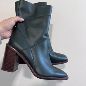 Franco Sarto Dark Green Heeled Boots